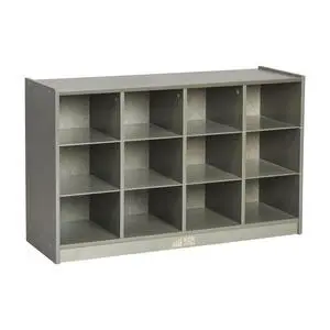 12 Cubby Mobile Tray Storage Cabinet, 3x4, Classroom Furniture, Grey Wash 12 Cubby Mobile Tray Storage Cabinet, 3x4, Classroom Furniture, Grey Wash
