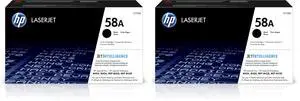 58A (CF258A) Black Original Toner Cartridge,(Pack of 2) 58A (CF258A) Black Original Toner Cartridge,(Pack of 2)
