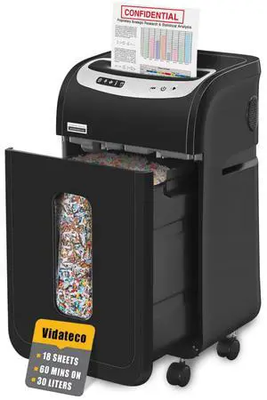 18-Sheet Paper Shredder for Home Office Heavy Duty Micro Cut | 60-Minute Micro Cut P-4 Security, Auto-Reverse Anti-Jam System, 7.9-Gallon Pullout Bin, Shreds Staples/CD/Credit Cards (ETL) 18-Sheet Paper Shredder for Home Office Heavy Duty Micro Cut | 60-Minute Micro Cut P-4 Security, Auto-Reverse Anti-Jam System, 7.9-Gallon Pullout Bin, Shreds Staples/CD/Credit Cards (ETL)