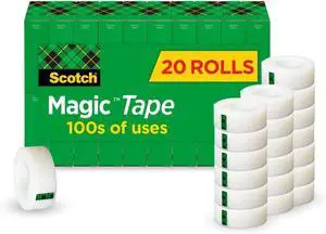 Magic Tape, Invisible, Home Office Supplies and Back to School Supplies for College and Classrooms, 20 Rolls (Pack of 6) Magic Tape, Invisible, Home Office Supplies and Back to School Supplies for College and Classrooms, 20 Rolls (Pack of 6)