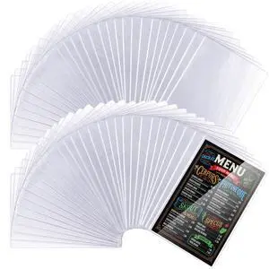 300 Pcs 8.5" x 14" Clear Plastic Menu Sleeves Covers Legal Size for Restaurant Menu Protector, 8.5" x 14" Rigid Print Protectors, Clear Hard Plastic Protective Sleeves Covers 300 Pcs 8.5" x 14" Clear Plastic Menu Sleeves Covers Legal Size for Restaurant Menu Protector, 8.5" x 14" Rigid Print Protectors, Clear Hard Plastic Protective Sleeves Covers