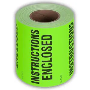 3" X 5" Instructions Enclosed Shipping Label Stickers for Shipping and Packing - 500 Adhesive Labels Per Roll (10 Pack) 3" X 5" Instructions Enclosed Shipping Label Stickers for Shipping and Packing - 500 Adhesive Labels Per Roll (10 Pack)