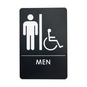 Men's Handicap Restroom Sign ADA-Compliant Bathroom Door Sign for Office, Business, Restaurant, Made in USA, Pack of 24 Men's Handicap Restroom Sign ADA-Compliant Bathroom Door Sign for Office, Business, Restaurant, Made in USA, Pack of 24