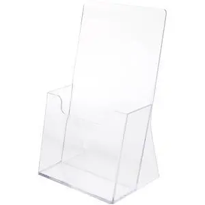 Clear Acrylic Tri-Fold Brochure Literature Holder (Countertop), Fits Documents Up to 4" Wide (24 Pack) Clear Acrylic Tri-Fold Brochure Literature Holder (Countertop), Fits Documents Up to 4" Wide (24 Pack)