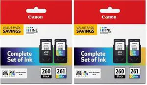 PG-260 / CLI-261 Genuine Ink Value Pack (2 Cartridges),Compatible with TS5320,TR7020,(Pack of 2) PG-260 / CLI-261 Genuine Ink Value Pack (2 Cartridges),Compatible with TS5320,TR7020,(Pack of 2)