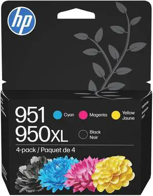 950XL Black + 951 Cyan, Magenta, Yellow Ink (Black XL + CMY) | Works OfficeJet 8600 OfficeJet Pro 251dw, 276dw, 8100, 8610, 8615, 8620, 8625, 8630 | C2P01FN 950XL Black + 951 Cyan, Magenta, Yellow Ink (Black XL + CMY) | Works OfficeJet 8600 OfficeJet Pro 251dw, 276dw, 8100, 8610, 8615, 8620, 8625, 8630 | C2P01FN