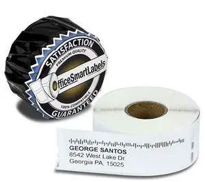1-1/8 x 3-1/2 inch Self-Adhesive White Labels | Compatible with 30572, 100 Rolls, 260 Labels Per Roll, Address Labels 1-1/8 x 3-1/2 inch Self-Adhesive White Labels | Compatible with 30572, 100 Rolls, 260 Labels Per Roll, Address Labels