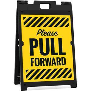Please Pull Forward Sidewalk Sign Kit, | 24x36 Inches Replacement Panels 2-Pack Corrugated Plastic USA Made Please Pull Forward Sidewalk Sign Kit, | 24x36 Inches Replacement Panels 2-Pack Corrugated Plastic USA Made