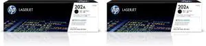 202A Black Toner Cartridge Printers | Works with Color LaserJet Pro M254; Color LaserJet Pro MFP M281 Series | CF500A (Pack of 2) 202A Black Toner Cartridge Printers | Works with Color LaserJet Pro M254; Color LaserJet Pro MFP M281 Series | CF500A (Pack of 2)