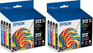 212 Claria Ink High Capacity Black & Standard Color Cartridge Combo Pack (T212XL-BCS) Works with Workforce WF-2830,2850 and Expression XP-4100,4105,(Pack of 2) 212 Claria Ink High Capacity Black & Standard Color Cartridge Combo Pack (T212XL-BCS) Works with Workforce WF-2830,2850 and Expression XP-4100,4105,(Pack of 2)