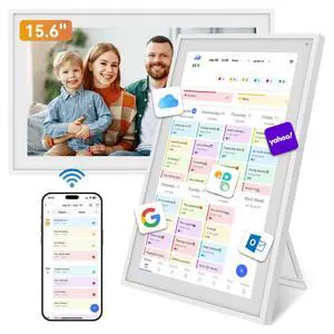 Digital Calendar, 15.6" Smart Wall Touchscreen Interactive Display for Family Schedules, Chore Charts, Achievement Rewards Multi-Phone Two-Way Sync Wall Planner Digital Photo Frame Digital Calendar, 15.6" Smart Wall Touchscreen Interactive Display for Family Schedules, Chore Charts, Achievement Rewards Multi-Phone Two-Way Sync Wall Planner Digital Photo Frame