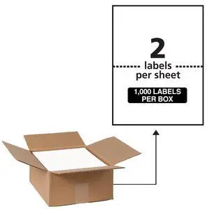Waterproof Labels, Ultrahold Adhesive, 5.5" x 8.5", Case of 1,000 Labels for Laser Printers (95526) Waterproof Labels, Ultrahold Adhesive, 5.5" x 8.5", Case of 1,000 Labels for Laser Printers (95526)