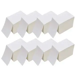 4" x 6" Fanfold Direct Thermal Labels - White Shipping Mailing Postage Labels, Perforated, Permanent Adhesive (8 Stacks - 8000 Labels) 4" x 6" Fanfold Direct Thermal Labels - White Shipping Mailing Postage Labels, Perforated, Permanent Adhesive (8 Stacks - 8000 Labels)