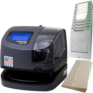TCX-35 Time Clock Starter Pack, Includes Card Rack and 100 Time Cards, Electronic Punch Clock for Small Business, Made in USA (Bundle) TCX-35 Time Clock Starter Pack, Includes Card Rack and 100 Time Cards, Electronic Punch Clock for Small Business, Made in USA (Bundle)