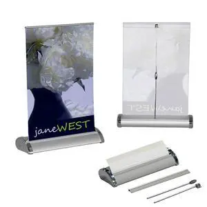 Mini Table Top Retractable Banner Stands Fits 8.3in x 11.7in Banners - Includes 20 Banner Stands (Banners are not Included) Mini Table Top Retractable Banner Stands Fits 8.3in x 11.7in Banners - Includes 20 Banner Stands (Banners are not Included)