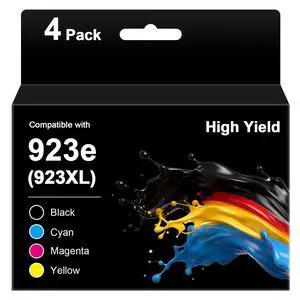 923e 923XL Ink Cartridges for HP Printers 8125e 8120e 8135e Replacement for HP 923 Ink Cartridges for Office Jet Pro 8125e 8120e 8120 8135e 8135 8139e 8130e, for HP Ink 923 923e HP923 with Chip 4 Pack 923e 923XL Ink Cartridges for HP Printers 8125e 8120e 8135e Replacement for HP 923 Ink Cartridges for Office Jet Pro 8125e 8120e 8120 8135e 8135 8139e 8130e, for HP Ink 923 923e HP923 with Chip 4 Pack