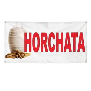 Vinyl Banner Multiple Sizes Horchata Red Food Bar Restaurant Truck Restaurant & Food Outdoor Weatherproof Industrial Yard Signs 10 Grommets 60x144Inches Vinyl Banner Multiple Sizes Horchata Red Food Bar Restaurant Truck Restaurant & Food Outdoor Weatherproof Industrial Yard Signs 10 Grommets 60x144Inches