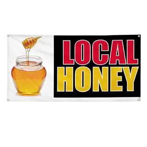 Vinyl Banner Multiple Sizes Local Honey Outdoor Advertising Printing A Food & Beverage Honey Outdoor Weatherproof Industrial Yard Signs Yellow 10 Grommets 60x144Inches Vinyl Banner Multiple Sizes Local Honey Outdoor Advertising Printing A Food & Beverage Honey Outdoor Weatherproof Industrial Yard Signs Yellow 10 Grommets 60x144Inches