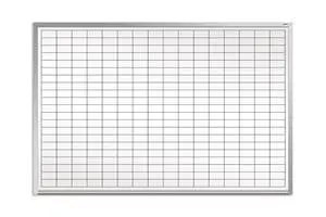Opti-Print 3' W x 2' T Dry Erase Whiteboard with 1" x 2" Grid Pattern & Magnetic Receptive Surface, Mitered Anodized Aluminum Frame & Full-Length Tray Opti-Print 3' W x 2' T Dry Erase Whiteboard with 1" x 2" Grid Pattern & Magnetic Receptive Surface, Mitered Anodized Aluminum Frame & Full-Length Tray