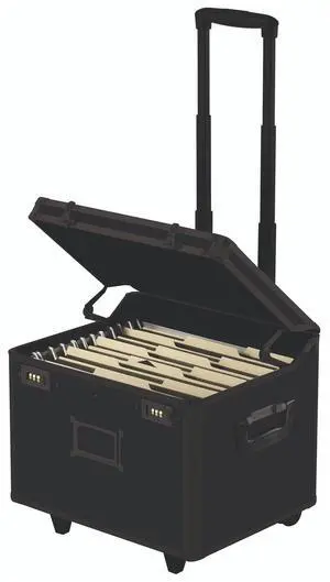 Locking Mobile File Chest, Letter/Legal Files, 17.5" X 15.5" X 14.5", Black Locking Mobile File Chest, Letter/Legal Files, 17.5" X 15.5" X 14.5", Black