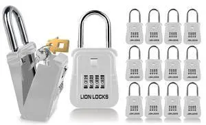 1500 Key Lock Box with Code, Lockbox for Keys Outdoor, Realtor Lock Box for Short-Term Rentals, Holds 5 Keys (12 Pack, White) 1500 Key Lock Box with Code, Lockbox for Keys Outdoor, Realtor Lock Box for Short-Term Rentals, Holds 5 Keys (12 Pack, White)