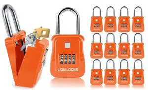 1500 Key Lock Box with Code, Lockbox for Keys Outdoor, Realtor Lock Box for Short-Term Rentals, Holds 5 Keys (12 Pack, Orange) 1500 Key Lock Box with Code, Lockbox for Keys Outdoor, Realtor Lock Box for Short-Term Rentals, Holds 5 Keys (12 Pack, Orange)