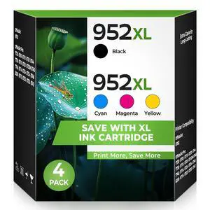 952XL Ink Cartridges Combo Pack, Compatible for HP 952 XL 952XL 952 Ink Cartridge Work with OfficeJet 8702 OfficeJet Pro 8710 7740 8720 8702 8210 7720 8715 8730 8740 8216 Printer (BK/C/M/Y,4 Pack) 952XL Ink Cartridges Combo Pack, Compatible for HP 952 XL 952XL 952 Ink Cartridge Work with OfficeJet 8702 OfficeJet Pro 8710 7740 8720 8702 8210 7720 8715 8730 8740 8216 Printer (BK/C/M/Y,4 Pack)