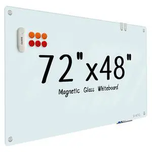 Glass Whiteboard - Glass Dry Erase Board 48" x 72" Magnetic White Board Writing Board White Boards for Walls Wall Office Home Glass Whiteboard - Glass Dry Erase Board 48" x 72" Magnetic White Board Writing Board White Boards for Walls Wall Office Home