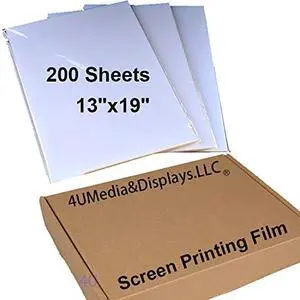 13"x19" 200 Sheets Waterproof Inkjet Transparency Silk Screen Printing positive Film Paper 13"x19" 200 Sheets Waterproof Inkjet Transparency Silk Screen Printing positive Film Paper