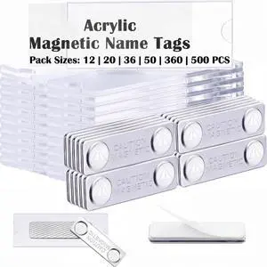 500 Pieces Reusable Magnetic Name Tags Kit Acrylic Magnet Magnetic Name Badge Holders Custom Identity 3" x 1.2" DIY Clear Label Holders Blank Printable Paper Inserts for Office School 500 Pieces Reusable Magnetic Name Tags Kit Acrylic Magnet Magnetic Name Badge Holders Custom Identity 3" x 1.2" DIY Clear Label Holders Blank Printable Paper Inserts for Office School
