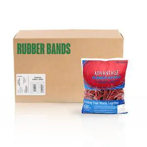 Advantage Rubber Bands, Size #117B (7" x 1/8"), 25 lb. Case (Contains 25-1 lb. Bags), Red (97404CS) Advantage Rubber Bands, Size #117B (7" x 1/8"), 25 lb. Case (Contains 25-1 lb. Bags), Red (97404CS)