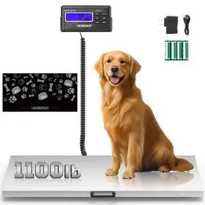 Precision Livestock Scale,1100lb×0.2lb Accurate Animal Weight Scale | 40.7x20.9 Inch Smooth Stainless Steel Platform with Bonus Non-Slip Mat for Large Dog & Livestock(Silver - Smooth) Precision Livestock Scale,1100lb×0.2lb Accurate Animal Weight Scale | 40.7x20.9 Inch Smooth Stainless Steel Platform with Bonus Non-Slip Mat for Large Dog & Livestock(Silver - Smooth)