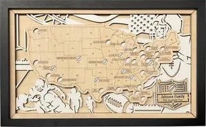 Personalized Wooden American Football Stadium Tracker Map - Football Stadium Bucket List - Custom Travel Map - Handcrafted Wall Art - Unique Gift for Football Fans (XL - 34×21 inch) Personalized Wooden American Football Stadium Tracker Map - Football Stadium Bucket List - Custom Travel Map - Handcrafted Wall Art - Unique Gift for Football Fans (XL - 34×21 inch)