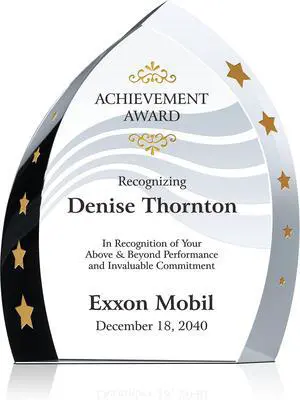 Custom Engraved Crystal Ignite Achievement Award Plaque, Unique Personalized Crystal Corporate Employee Recognition Award Trophy (S - 5.5") Custom Engraved Crystal Ignite Achievement Award Plaque, Unique Personalized Crystal Corporate Employee Recognition Award Trophy (S - 5.5")