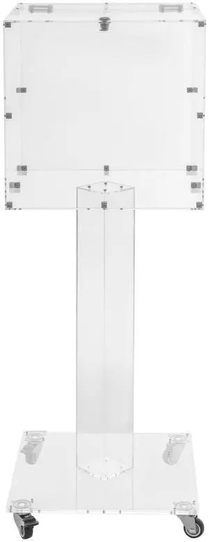 Acrylic Suggestion Box with Lock, Floor Standing Ballot Box, 14x14 Inch Clear Acrylic Donation Box with Wheels & Bar Hole Shape, Feedback Box for Office, Church, Restaurant, Hotel, Event Acrylic Suggestion Box with Lock, Floor Standing Ballot Box, 14x14 Inch Clear Acrylic Donation Box with Wheels & Bar Hole Shape, Feedback Box for Office, Church, Restaurant, Hotel, Event