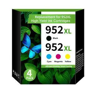 952XL Pack (4-Pack,BK,CMY) Replacement for HP 952XL Ink Cartridges Combo Pack HP Ink 952XL Black and 952 Color Combo Pack for hp printers OfficeJet 8702 Pro 8710, 7740, 8720, 8725, 8210, 8740,8715 952XL Pack (4-Pack,BK,CMY) Replacement for HP 952XL Ink Cartridges Combo Pack HP Ink 952XL Black and 952 Color Combo Pack for hp printers OfficeJet 8702 Pro 8710, 7740, 8720, 8725, 8210, 8740,8715