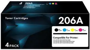 206A Toner Cartridges Color Laser Jet Pro MFP M283fdw HP 206A 206X 4 Pack | Compatible for HP W2110A W2110X Toner Cartridges Set for Color LaserJet Pro MFP M283fdw M283cdw M283fdn M255dw M255nw 4-Pack 206A Toner Cartridges Color Laser Jet Pro MFP M283fdw HP 206A 206X 4 Pack | Compatible for HP W2110A W2110X Toner Cartridges Set for Color LaserJet Pro MFP M283fdw M283cdw M283fdn M255dw M255nw 4-Pack