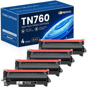 TN760 TN-760 Toner Cartridge High Yield Black Replacement for Brother TN760 TN-760 MFCL2750DW HLL2390DW MFCL2710DW HL-L2350DW Printer Ink 4 Pack TN760 TN-760 Toner Cartridge High Yield Black Replacement for Brother TN760 TN-760 MFCL2750DW HLL2390DW MFCL2710DW HL-L2350DW Printer Ink 4 Pack