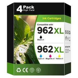 962XL Ink Cartridge 962 XL 9015e 9010e 9015 9010 Ink Remanufactured for HP 962XL Ink Cartridges Combo Pack Works for HP Office Jet Pro 9015e 9010 9025e 9025 9015 9018e 9020 for HP Ink 962, 4 Pack 962XL Ink Cartridge 962 XL 9015e 9010e 9015 9010 Ink Remanufactured for HP 962XL Ink Cartridges Combo Pack Works for HP Office Jet Pro 9015e 9010 9025e 9025 9015 9018e 9020 for HP Ink 962, 4 Pack