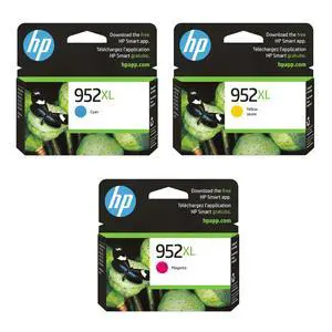 952XL Cyan, 952XL Yellow and Magenta High-Yield Ink Cartridge - 3 Pack | Works OfficeJet 8702, OfficeJet Pro 7720, 7740, 8210, 8710, 8720, 8730, 8740 Series 952XL Cyan, 952XL Yellow and Magenta High-Yield Ink Cartridge - 3 Pack | Works OfficeJet 8702, OfficeJet Pro 7720, 7740, 8210, 8710, 8720, 8730, 8740 Series
