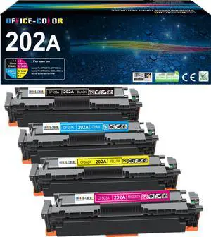 202A Toner Cartridges - Replacement for HP 202A Toner M254dw M281cdw | Compatible for HP Color LaserJet Pro M254dw M254 MFP M281cdw, M281fdw M281fdn M281 Series (Black,Cyan,Magenta,Yellow 4Pack) 202A Toner Cartridges - Replacement for HP 202A Toner M254dw M281cdw | Compatible for HP Color LaserJet Pro M254dw M254 MFP M281cdw, M281fdw M281fdn M281 Series (Black,Cyan,Magenta,Yellow 4Pack)