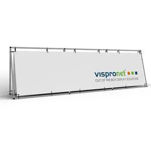 Horizontal A-Frame Banner Stand 3ft x 10.5ft Aluminum Outdoor Banner Holder, Portable Display for Promotional & Sporting Events, Sideline Accessories, Frame Only Horizontal A-Frame Banner Stand 3ft x 10.5ft Aluminum Outdoor Banner Holder, Portable Display for Promotional & Sporting Events, Sideline Accessories, Frame Only