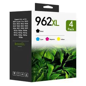 962XL Ink Cartridges Combo Pack (4-Pack, Black/Cyan/Magenta/Yellow) Replacement for HP 962XL 962 Ink Cartridge OfficeJet Pro 9010 9010e 9015 9015e 9018 9018e 9020 9022 9025e Printer 962XL Ink Cartridges Combo Pack (4-Pack, Black/Cyan/Magenta/Yellow) Replacement for HP 962XL 962 Ink Cartridge OfficeJet Pro 9010 9010e 9015 9015e 9018 9018e 9020 9022 9025e Printer