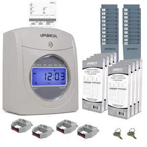 HN4540 Comprehensive Small Business Start-Up Kit: AutoAlign Calculating Time Clock System with 400 Time Cards, Ribbons, and Racks HN4540 Comprehensive Small Business Start-Up Kit: AutoAlign Calculating Time Clock System with 400 Time Cards, Ribbons, and Racks