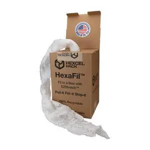 White HexaFil Honeycomb Packing Kraft Paper 15" x 20400" (1700 ft) in Self-Dispensed Box - Patented Cushioning Meterial for Void Filling, Moving, Shipping - Alternative to Bubble Plastic White HexaFil Honeycomb Packing Kraft Paper 15" x 20400" (1700 ft) in Self-Dispensed Box - Patented Cushioning Meterial for Void Filling, Moving, Shipping - Alternative to Bubble Plastic