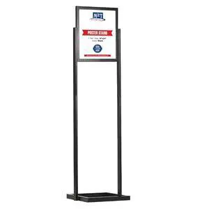 Metal Eco Info Board, Black 18x24 Inches Slide-In Poster Sign Holder 1 Tier Double Sided Floor Standing Pedestal Advertising Display with Backing and Anti-Glare PET Cover Metal Eco Info Board, Black 18x24 Inches Slide-In Poster Sign Holder 1 Tier Double Sided Floor Standing Pedestal Advertising Display with Backing and Anti-Glare PET Cover