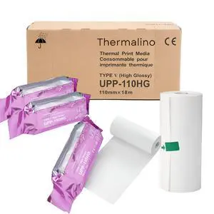10 Rolls - Premium UPP-110HG For Mitsubishi High Gloss Ultrasound Therma Film Paper Waterproof Medical Print Media for Ultrasound Systems Thermal Paper, 110mm x 20m 10 Rolls - Premium UPP-110HG For Mitsubishi High Gloss Ultrasound Therma Film Paper Waterproof Medical Print Media for Ultrasound Systems Thermal Paper, 110mm x 20m