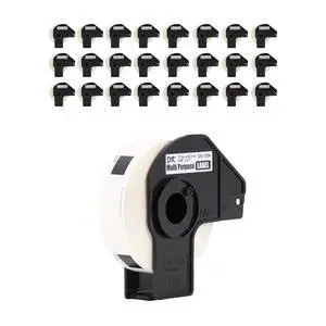 Genuine DK-120424PK Multipurpose Paper Labels, Die-Cut 0.66" x 2.1", Engineered for Excellence, 400 Labels Per Roll, 24 Rolls per Box, White, for use with Select QL Label Printers Genuine DK-120424PK Multipurpose Paper Labels, Die-Cut 0.66" x 2.1", Engineered for Excellence, 400 Labels Per Roll, 24 Rolls per Box, White, for use with Select QL Label Printers
