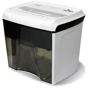 AU1285MD Compact Desktop-Style High Security 12-Sheet Micro-Cut Paper and CD/Credit Card/Junk Mail Pullout Basket Shredder, White/Black AU1285MD Compact Desktop-Style High Security 12-Sheet Micro-Cut Paper and CD/Credit Card/Junk Mail Pullout Basket Shredder, White/Black