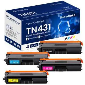TN-431 TN431 Toner Cartridge 4-Pack Compatible TN431BK TN431C TN431M TN431Y Replacement for Brother TN431 TN-431 MFC-L8900CDW MFC-L8610CDW MFC-L9570CDW HL-L8360CDW Printer TN-431 TN431 Toner Cartridge 4-Pack Compatible TN431BK TN431C TN431M TN431Y Replacement for Brother TN431 TN-431 MFC-L8900CDW MFC-L8610CDW MFC-L9570CDW HL-L8360CDW Printer
